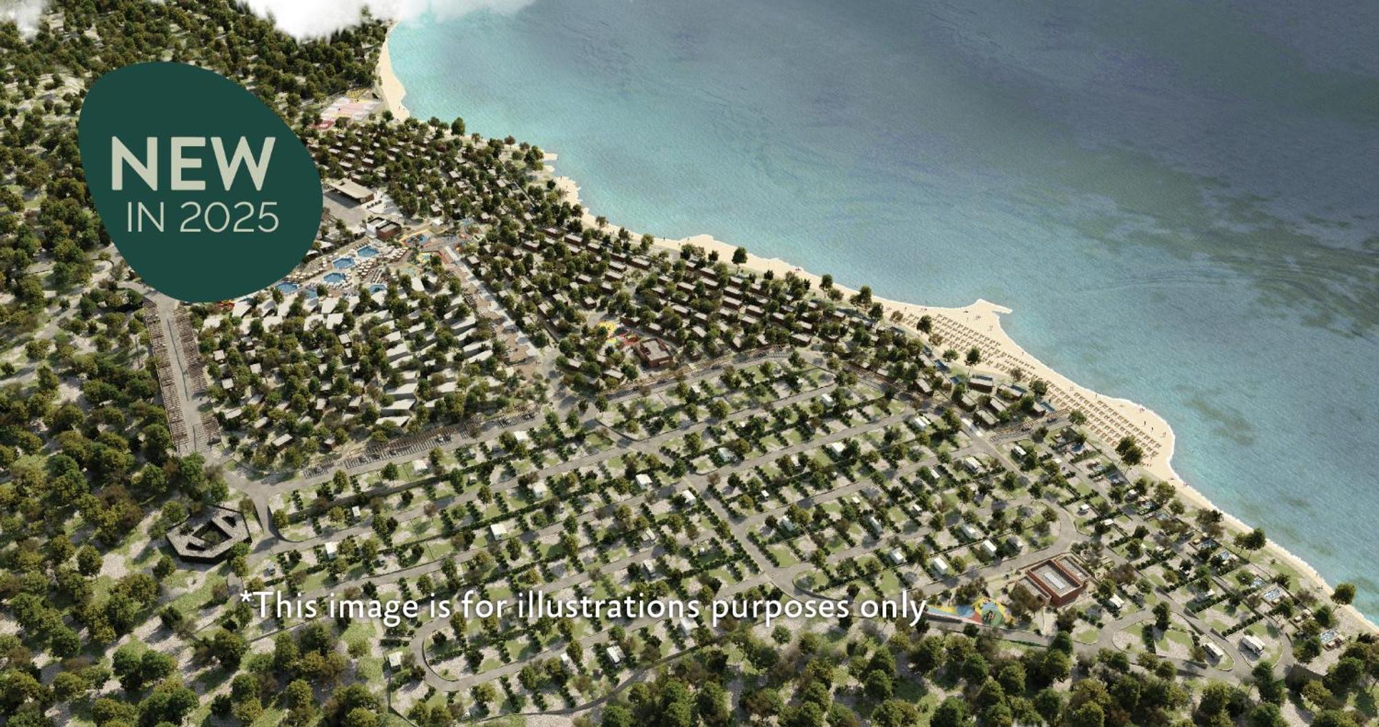 Aminess Style Glamping Villas & Holiday Homes Atea Njivice Kültér fotó 3D rendering of the proposed resort